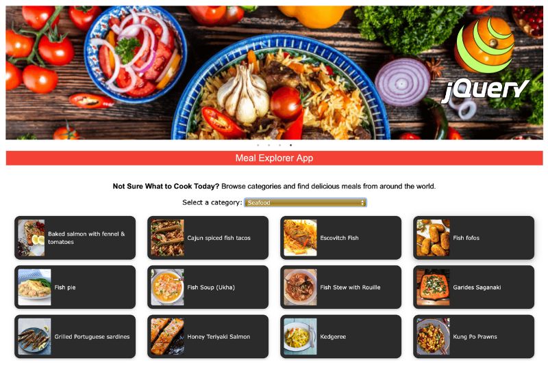 Meal Explorer jQuery